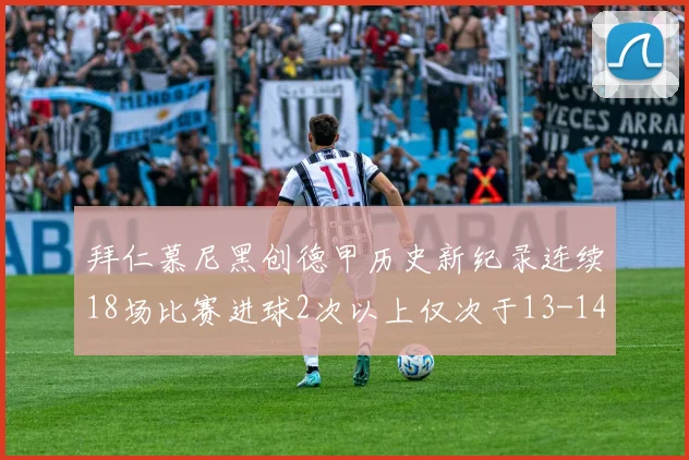拜仁慕尼黑创德甲历史新纪录连续18场比赛进球2次以上仅次于13-14赛季